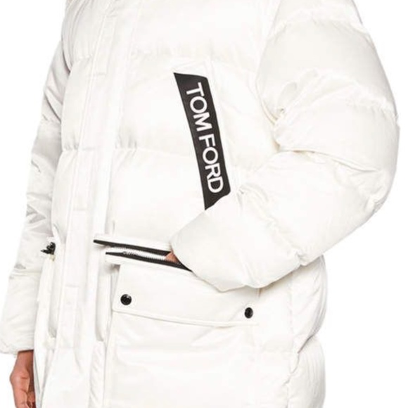Tom Ford Men's Long Puffer Coat with Contrast Trim SIZE 50 - Picture 3 of 16